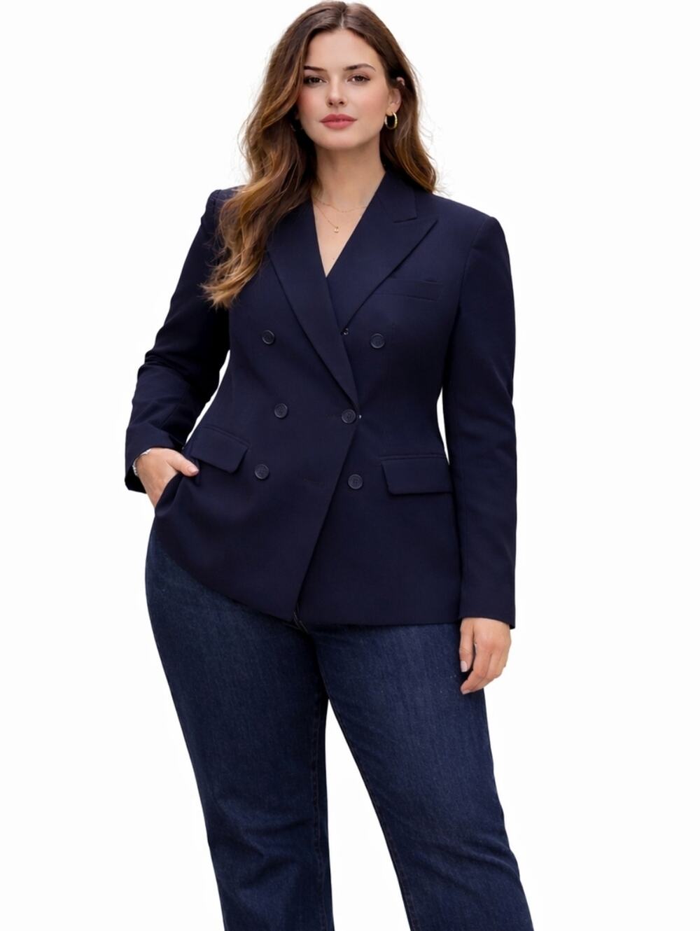 Lauren Ralph Lauren double-breasted blazer navy Size 12